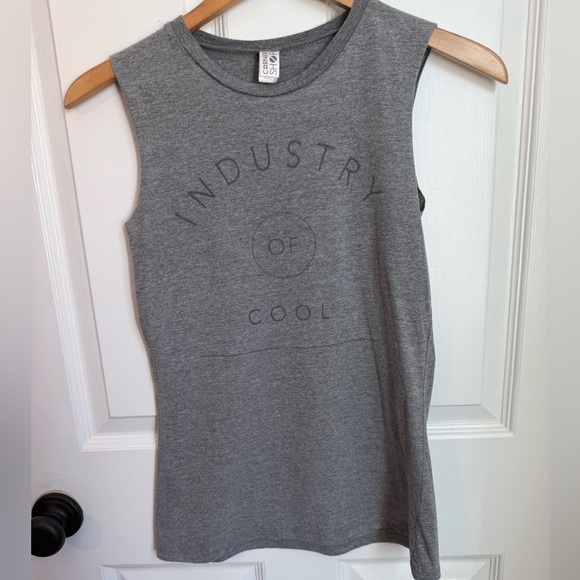 corner shop Tops - Women’s Gray Tank Top Industry of Cool Graphic